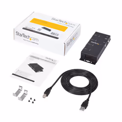 StarTech.com 4 Port USB to DB9 RS232 Serial Adapter Hub – Industrial DIN Rail and Wall Mountable - Additional view 7