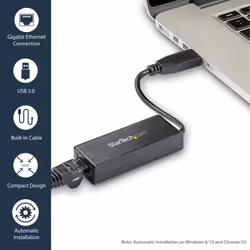 StarTech.com USB 3.0 to Gigabit Ethernet Network Adapter, 10/100/1000 Mbps, USB to RJ45, USB 3.0 to LAN Adapter, USB 3.0 Ethernet Adapter (GbE), TAA Complaint - Additional view 7