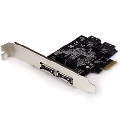 StarTech.com 2 Port PCI Express SATA 6 Gbps eSATA Controller Card - Dual Port PCIe SATA III Card - 2 Int/2 Ext, PCIe, SATA, C ...