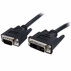 StarTech.com 3m DVI to VGA Display Monitor Cable M/M - DVI to VGA (15 Pin), 3 m, DVI-A, VGA (D-Sub), Nickel, Black, Male/Male