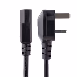 StarTech.com 10ft (3m) UK Computer Power Cable, 18AWG, BS 1363 to C13, 10A 250V, Black Replacement AC Power Cord, Kettle Lead / UK Power Cord, PC Power Supply Cable, TV/Monitor Power Cable - Additional view 4