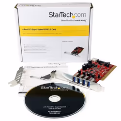 StarTech.com 4 Port PCI SuperSpeed USB 3.0 Adapter Card with SATA / SP4 Power - Additional view 5