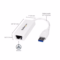 StarTech.com USB 3.0 to Gigabit Ethernet Network Adapter, 10/100/1000 Mbps, USB to RJ45, USB 3.0 to LAN Adapter, USB 3.0 Ethernet Adapter (GbE), TAA Complaint - Additional view 6