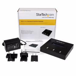 StarTech.com Standalone 1 to 2 USB Thumb Drive Duplicator and Eraser, Multiple USB Flash Drive Copier, System and File and Whole-Drive Copy at 1.5 GB/min, Single and 3-Pass Erase, LCD Display - Additional view 7