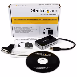 StarTech.com USB 3.0 to HDMI Adapter w/ 1x USB, USB to HDMI Monitor Converter for Windows (no support for macOS/ChromeOS/Linux) - TAA - Additional view 5