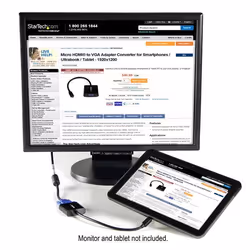 StarTech.com Micro HDMI to VGA Adapter Converter for Smartphones / Ultrabook / Tablet - 1920x1080 - Additional view 5