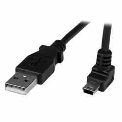 StarTech.com 1m Mini USB Cable - A to Up Angle Mini B, 1 m, USB A, Mini-USB B, USB 2.0, Male/Male, Black