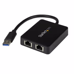 StarTech.com USB 3.0 to Dual Port Gigabit Ethernet Adapter NIC w/ USB Port - Additional view 7