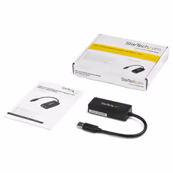 StarTech.com USB 3.0 to Gigabit Ethernet Adapter NIC w/ USB Port - Black - Additional view 7
