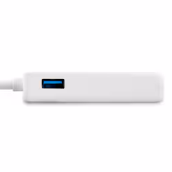 StarTech.com USB 3.0 to Gigabit Ethernet Adapter NIC w/ USB Port - White - Additional view 4
