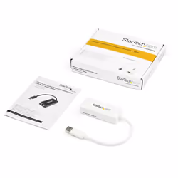 StarTech.com USB 3.0 to Gigabit Ethernet Adapter NIC w/ USB Port - White - Additional view 5