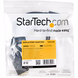 StarTech.com 3ft (1m) DisplayPort to VGA Cable - Active DisplayPort to VGA Adapter Cable - 1080p Video - DP to VGA Monitor Cable - DP 1.2 to VGA Converter - Latching DP Connector - Additional view 5