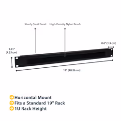 StarTech.com 1U Brush Strip Horizontal Server Rack Cable Management Panel - Additional view 5