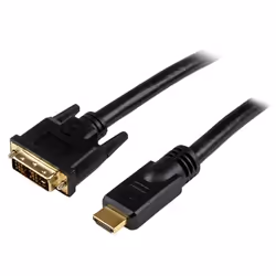 StarTech.com 7m HDMI® to DVI-D Cable - M/M, 7 m, HDMI, DVI-D, Gold, Black, Polyvinyl chloride (PVC)
