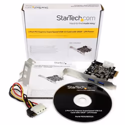 StarTech.com 2 Port PCI Express (PCIe) SuperSpeed USB 3.0 Card Adapter with UASP - LP4 Power - Additional view 4