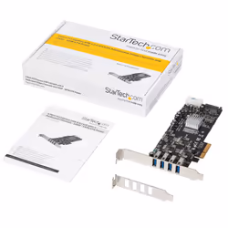 StarTech.com 4 Port USB 3.0 PCIe Card w/ 4 Dedicated 5Gbps Channels (USB 3.1 Gen 1) - UASP - SATA / LP4 Power - PCI Express Adapter Card - Additional view 6