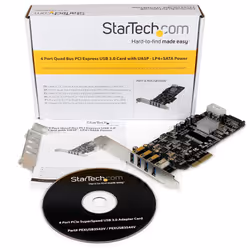 StarTech.com 4 Port USB 3.0 PCIe Card w/ 4 Dedicated 5Gbps Channels (USB 3.1 Gen 1) - UASP - SATA / LP4 Power - PCI Express Adapter Card - Additional view 7