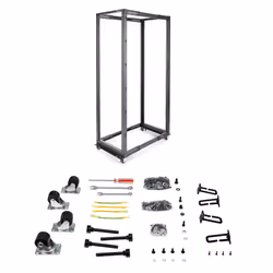 StarTech.com 4-Post 42U Mobile Open Frame Server Rack, Four Post 19" Network Rack with Wheels, Rolling Rack with Adjustable Depth for Computer/AV/Data/IT Equipment - Casters, Leveling Feet or Floor Mounting - Additional view 7