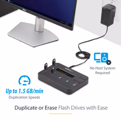 StarTech.com Standalone 1 to 5 USB Thumb Drive Duplicator and Eraser, Multiple USB Flash Drive Copier, System and File and Whole-Drive Copy at1.5 GB/min, Single and 3-Pass Erase, LCD Display - Additional view 5