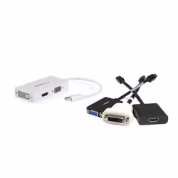 StarTech.com Travel A/V Adapter: 3-in-1 Mini DisplayPort to VGA DVI or HDMI Converter - White - Additional view 4