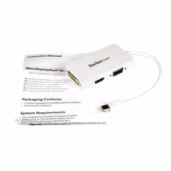 StarTech.com Travel A/V Adapter: 3-in-1 Mini DisplayPort to VGA DVI or HDMI Converter - White - Additional view 6