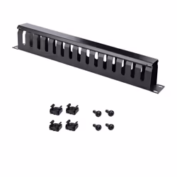 StarTech.com Horizontal 1U Server Rack Cable Management Finger Duct w/ Cover - 19" Network Rack Wire Duct Raceway Panel - Slotted Wire Duct - Additional view 7