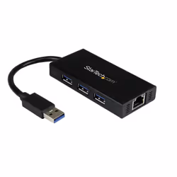 StarTech.com 3-Port Portable USB 3.0 Hub plus Gigabit Ethernet - Aluminum with Built-in Cable~3-Port Portable USB 3.0 Hub plus Gigabit Ethernet - 5Gbps - Aluminum with Built-in Cable - Additional view 8