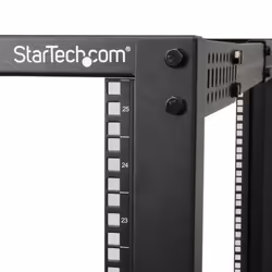 StarTech.com 4-Post 25U Mobile Open Frame Server Rack, Four Post 19in Network Rack with Wheels, Rolling Rack with Adjustable Depth for Computer/AV/Data/IT Equipment - Casters, Leveling Feet or Floor Mounting - Additional view 5