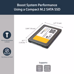 StarTech.com M.2 SSD to 2.5in SATA III Adapter - M.2 Solid State Drive Converter with Protective Housing - Additional view 5