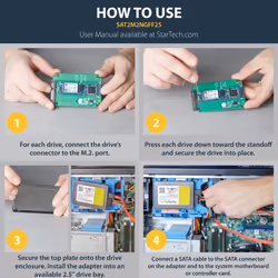 StarTech.com M.2 SSD to 2.5in SATA III Adapter - M.2 Solid State Drive Converter with Protective Housing - Additional view 7