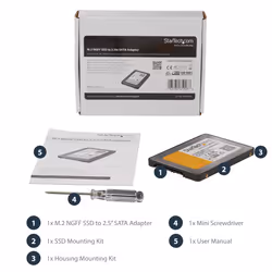 StarTech.com M.2 SSD to 2.5in SATA III Adapter - M.2 Solid State Drive Converter with Protective Housing - Additional view 8