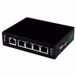 StarTech.com 5 Port Unmanaged Industrial Gigabit Ethernet Switch - DIN Rail / Wall-Mountable, Unmanaged, Gigabit Ethernet (10 ...