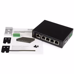 StarTech.com 5 Port Unmanaged Industrial Gigabit Ethernet Switch - DIN Rail / Wall-Mountable - Additional view 4