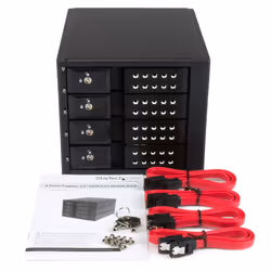 StarTech.com 4 Bay Aluminum Trayless Hot Swap Mobile Rack Backplane for 3.5in SAS II/SATA III - 6 Gbps HDD - Additional view 6