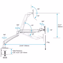 StarTech.com Single Desk-Mount Monitor Arm - Full Motion Articulating - Steel - Additional view 6