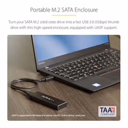 StarTech.com M.2 SSD Enclosure for M.2 SATA SSDs - USB 3.0 (5Gbps) with UASP - Additional view 8