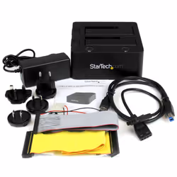 StarTech.com Dual-Bay USB 3.0 to SATA and IDE Hard Drive Docking Station, USB Hard Drive Dock, External 2.5/3.5" SATA I/II/III and IDE (40 pin) SSD/HDD Docking Station, Hot-Swap Hard Drive Bays, Top-Loading - Additional view 7
