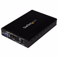 StarTech.com VGA to HDMI Scaler - 1920x1200, Scaler video converter, Black, Steel, CE, FCC, RoHS, 1920 x 1200 pixels, 1080p, ...