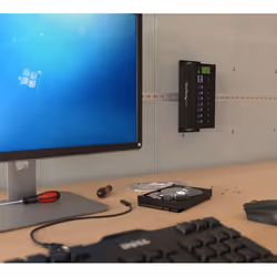 StarTech.com 7-Port Industrial USB 3.0 Hub with ESD Protection~7-Port USB 3.0 Hub (5Gbps) - Metal Industrial USB-A Hub with ESD Protection & 350W Surge Protection - Din Rail, Wall or Desk Mountable - TAA Compliant USB Expander Hub - Additional view 4