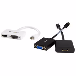 StarTech.com Travel A/V Adapter: 2-in-1 Mini DisplayPort to HDMI or VGA Converter - White - Additional view 4