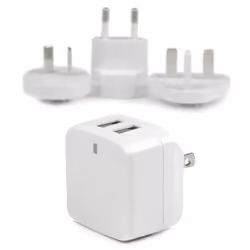 StarTech.com Dual-port USB wall charger - international travel - 17W/3.4A - white - Additional view 5