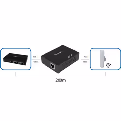 StarTech.com 1-Port Gigabit PoE+ Extender - 802.3at and 802.3af - 100 m (330 ft) - Additional view 4