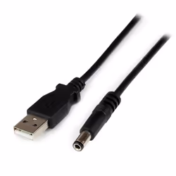StarTech.com USB to 5.5mm power cable - Type N barrel - 2m, 2 m, USB A, Barrel type N