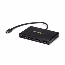 StarTech.com 4-Port Multi Monitor Adapter - Mini DisplayPort to DisplayPort MST Hub - 4x 1080p - Video Splitter for Extended ...