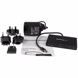 StarTech.com 3-Port Multi Monitor Adapter - Mini DisplayPort to HDMI MST Hub - Triple 1080p or Dual 4K 30Hz - Video Splitter for Extended Desktop Mode on Windows Only - mDP 1.2 to 3x HDMI - Additional view 8