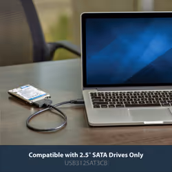 StarTech.com USB 3.1 to 2.5" SATA Hard Drive Adapter - USB 3.1 Gen 2 10Gbps with UASP External HDD/SSD Storage Converter - Additional view 6