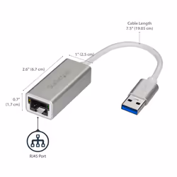 StarTech.com USB 3.0 to Gigabit Network Adapter - Silver - Additional view 6
