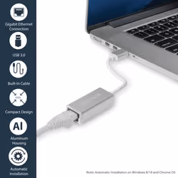 StarTech.com USB 3.0 to Gigabit Network Adapter - Silver - Additional view 7