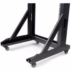 StarTech.com 2-Post 42U Mobile Open Frame Server Rack, Two Post 19in Network Rack with Wheels, Rolling Open Rack for AV/Data/Media/IT Equipment, Computer Rack for Home/Office Spaces - Casters Included - Additional view 4