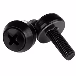 StarTech.com M5 x 12mm - Mounting Screws - 50 Pack, Black, Screw, Steel, Sheet metal, General utility, M5, Dome head